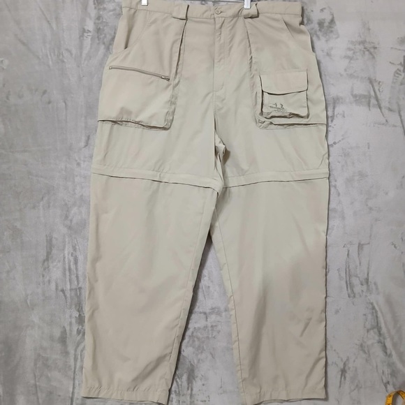 Vintage Cabela’s Guidewear Fishing Men Convertible Pants Size 2XL Green Outdoors - Picture 1 of 10